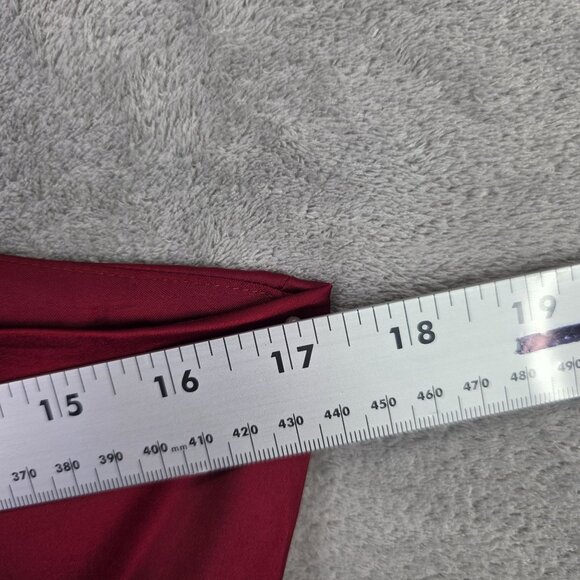Womens Cupshe Burgundy One-Shoulder Satin Dress Side Zip 100% Polyester Size M - Picture 6 of 9